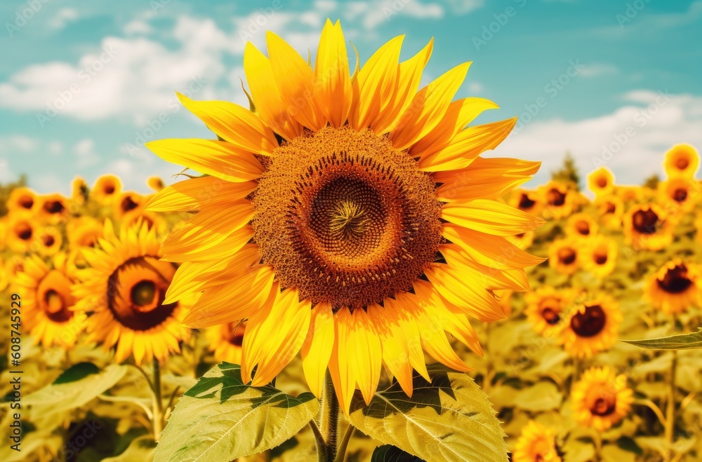 Sunflower's Summer Spectacle Enhanced | AI Generated.