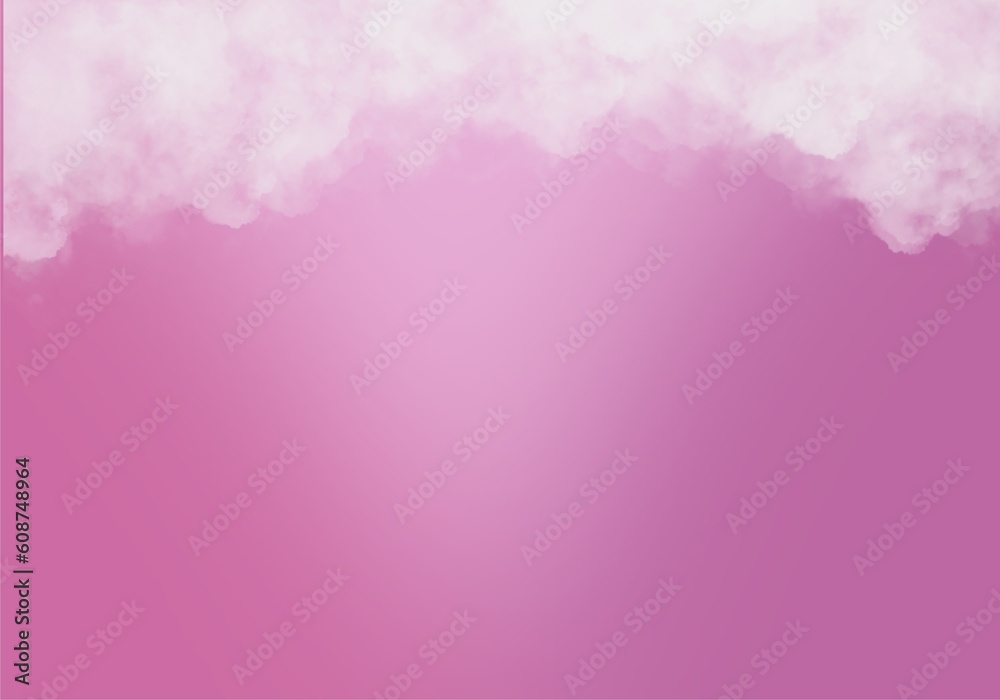 Bright pink cloud background, beautiful fairy tale backdrop design ready to use. Pink, purple.