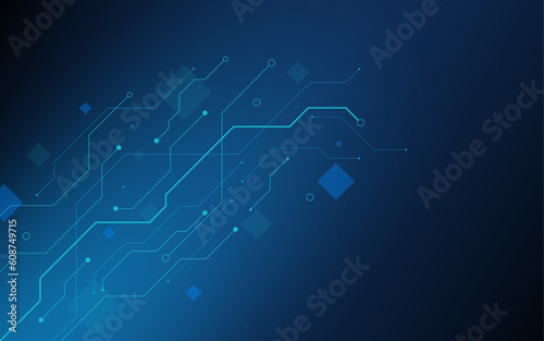 Dark blue background, electronic technology concept, board, eps 10