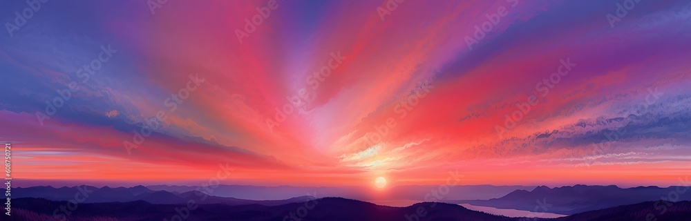 Summer Sky Painting in Shades of colorful. Captivating Beauty of Blue and orange tone. Vibrant Colors Among Clouds. Generative AI illustrations Summer Sky Painting in Shades of colorful. Captivating Beauty of Blue and orange tone. Vibrant Colors Among Clouds. Generative AI illustrations