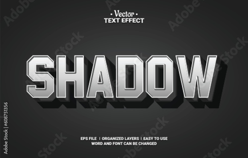 Shadow Editable Vector Text Effect.