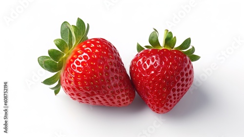 strawberry on white background   AI Generated