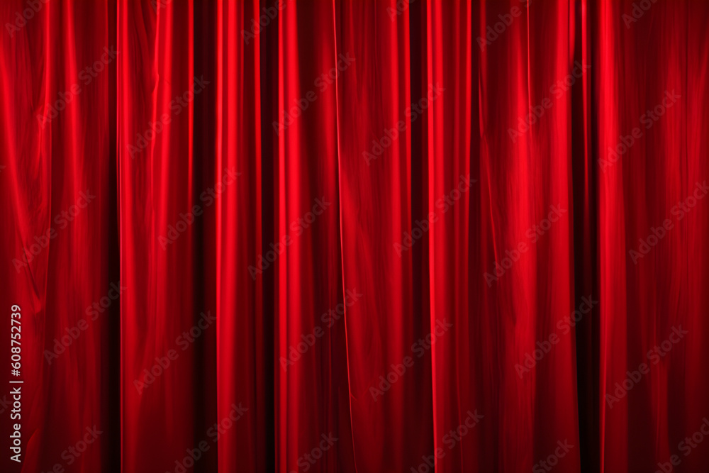 Red theater curtain background ai generative Red theater curtain background ai generative