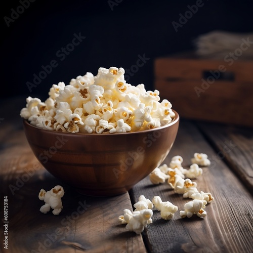 Generative AI of a popcorn bowl