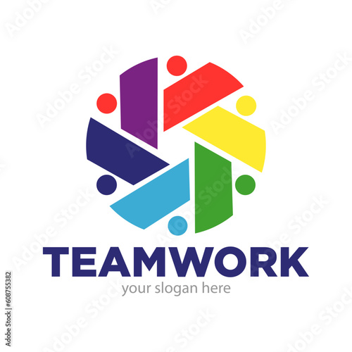 Teamwork or Community Logo Design Illustration