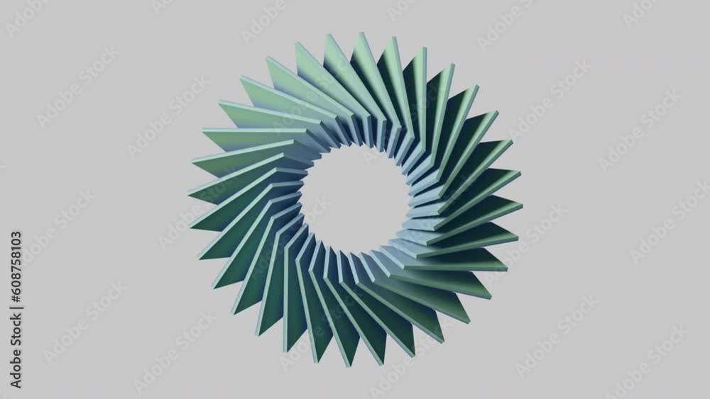 Rectangle geometric forms circulating in a continuous loop