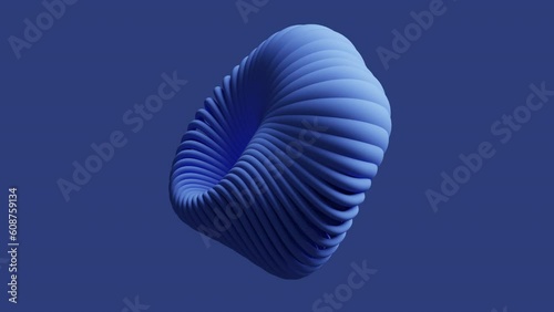 3D animation of abstract shape with a fluid and rhythmic pulsation