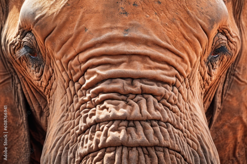 Beautiful African elephant close-up in Tsavo Park in Kenya. Generative AI Beautiful African elephant close-up in Tsavo Park in Kenya. Generative AI