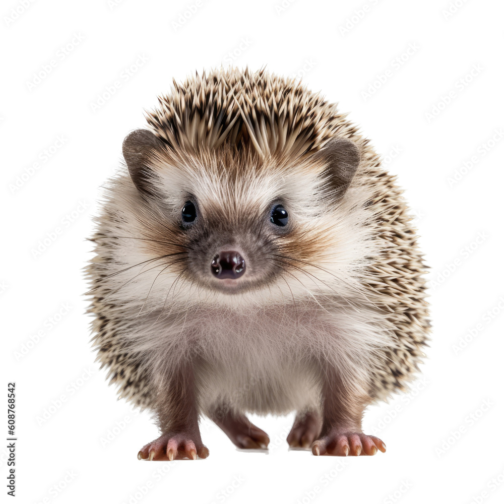 a cute Hedgehog, with happy disposition, healthy-looking, best friend, Pet-themed, cutout, isolated, photorealistic illustrations in a PNG. Generative AI a cute Hedgehog, with happy disposition, healthy-looking, best friend, Pet-themed, cutout, isolated, photorealistic illustrations in a PNG. Generative AI