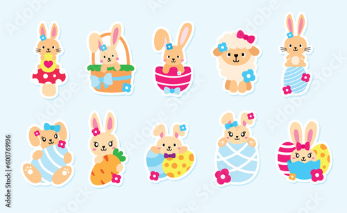 Adorable set of full editable Easter inspired illustrations.