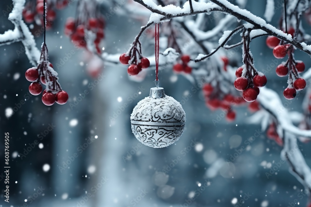 Fototapeta premium New Year's decorations, generative AI