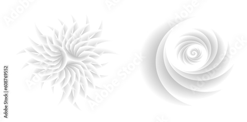 Abstract spiral rainbow design element on white background of twist lines. Vector Illustration eps 10 Golden ratio traditional proportions vector icon Fibonacci spiral. for elegant business card