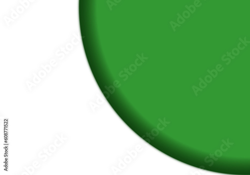 Plantilla blanca y verde con forma circular