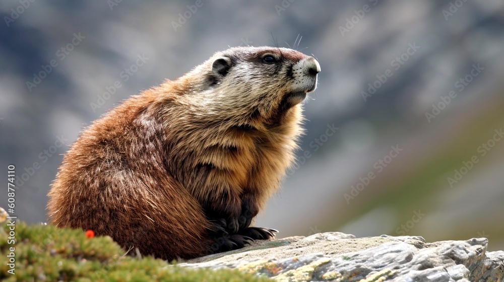 custom made wallpaper toronto digitalmarmot in the mountains generative ai