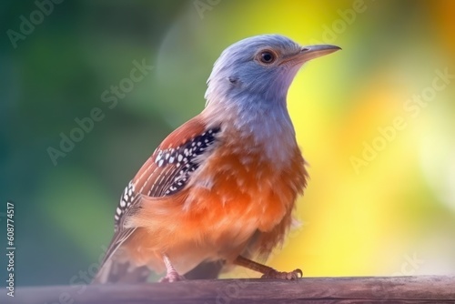 Violet Cuckoo Bird Female. Generative AI.