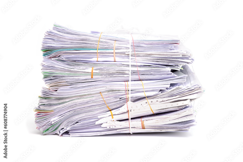 Stack of Documents isolated on white background. Stack of Documents isolated on white background.