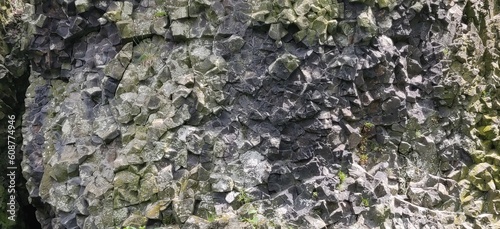 Rock Structure of german Climbing Area Scharfenstein Gudensberg near kassel photo