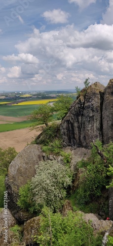 mountain Scharfenstein near kassel germany climbing rock