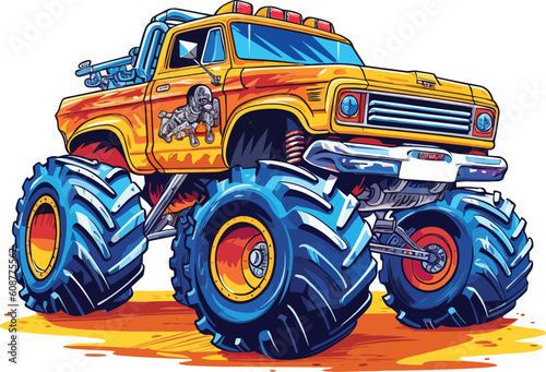 Monster truck cartoon
