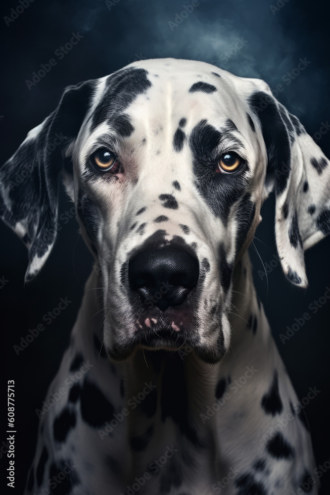 Portrait of a Dalmatian. Generative AI