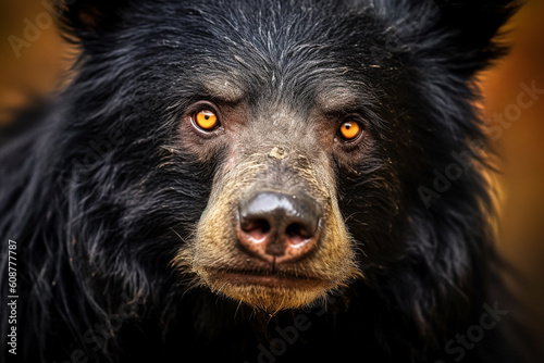 black bear portrait