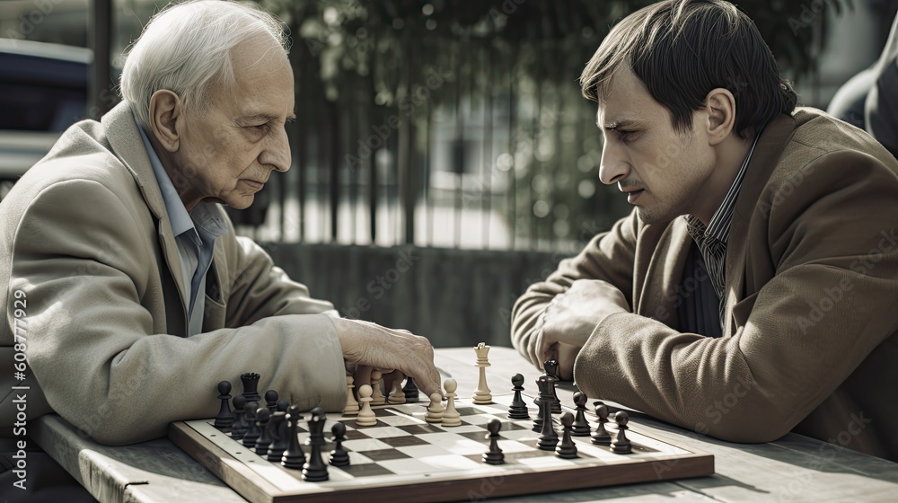 men playing chess men playing chess