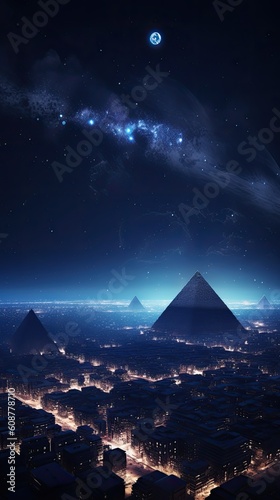 pyramid of the clouds alien civilization in ancient egypt  pyramid  wallpaper