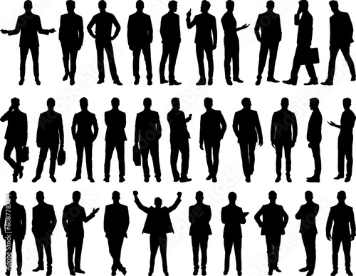 Set of Business Peoples Silhouette