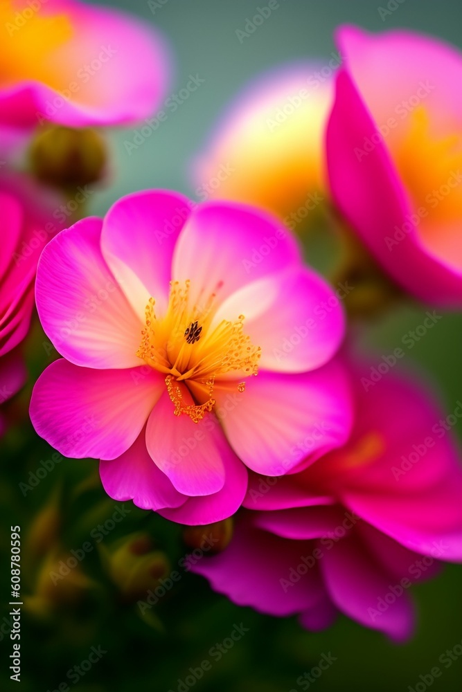 close up of pink flower