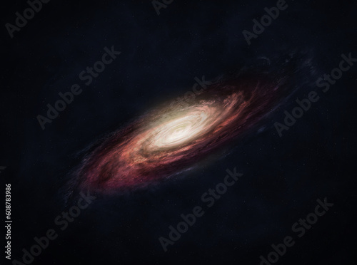 Awesome spiral galaxy. Science fiction space wallpaper. Elements of this image furnished by NASA. 