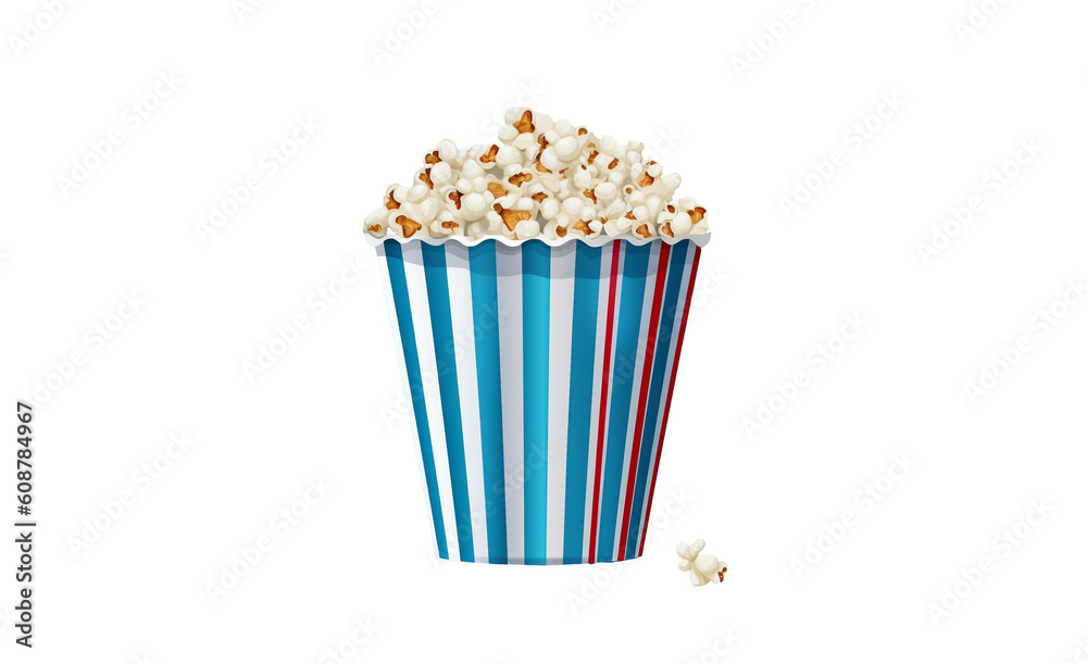 box of popcorn isolated transparent background png