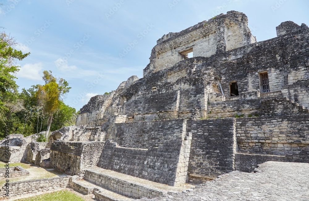 The Overlooked Mayan Ruins of Becan in Southern Campeche, Mexico Stock ...