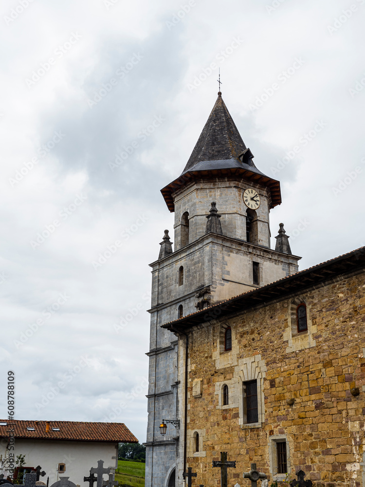 Notre-Dame de l'Assomption church, Ainhoa, France.