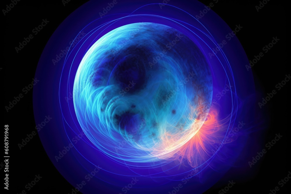 Ozone holes, a natural phenomenon in our atmosphere. AI Generative