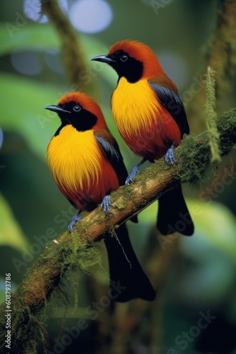 The birds-of-paradise are found in Papua New Guinea. Generative AI © nadunprabodana