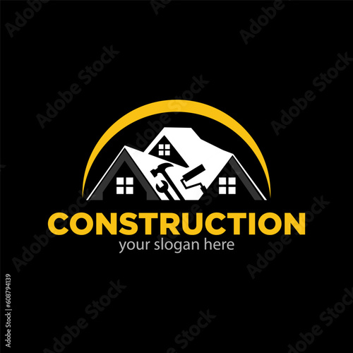 Construction Logo Design Illustration