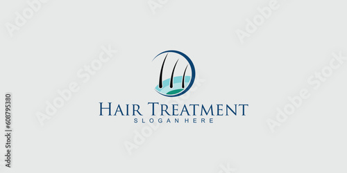 Premium Vector | Hair clinic logo design vector with creative unique premium vector