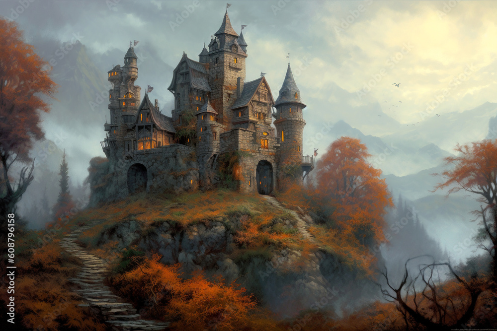 halloween castle on the hill