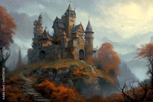 halloween castle on the hill © Master-L