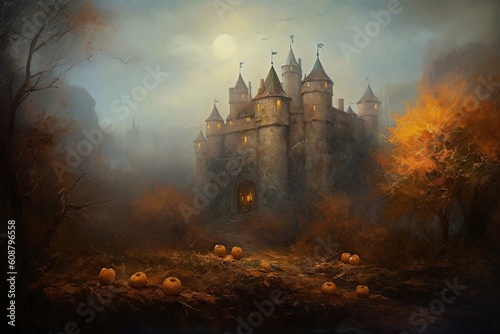 halloween castle on the hill