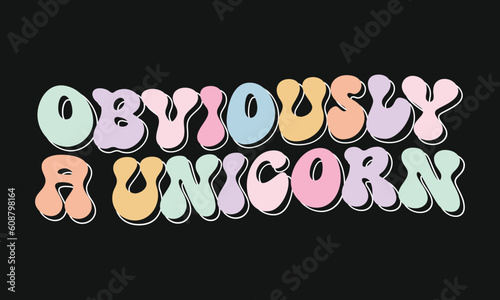 Unicorn Retro Vector T-shirt Design