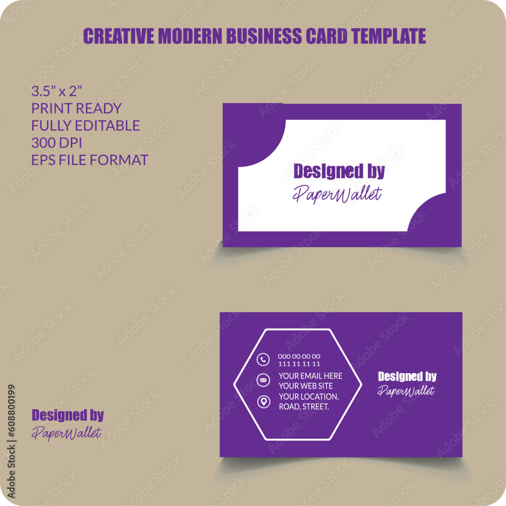 Modern Creative Business Card Template Design