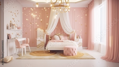 luxury style girl s room interior