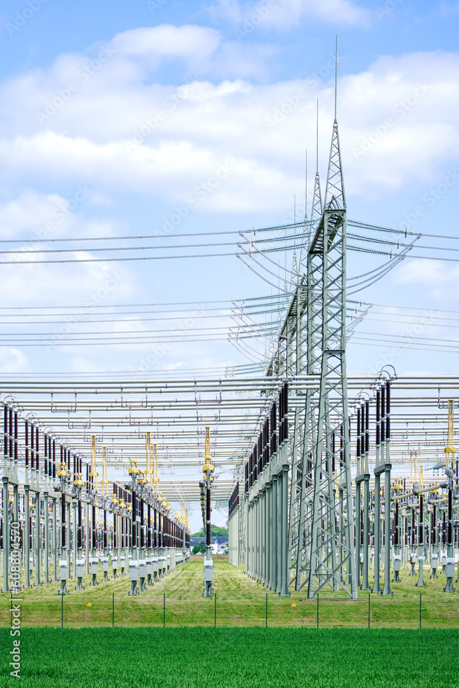 High Voltage Grid Substation Substation Gas Insulated Switchgear High Voltage Substation Stock