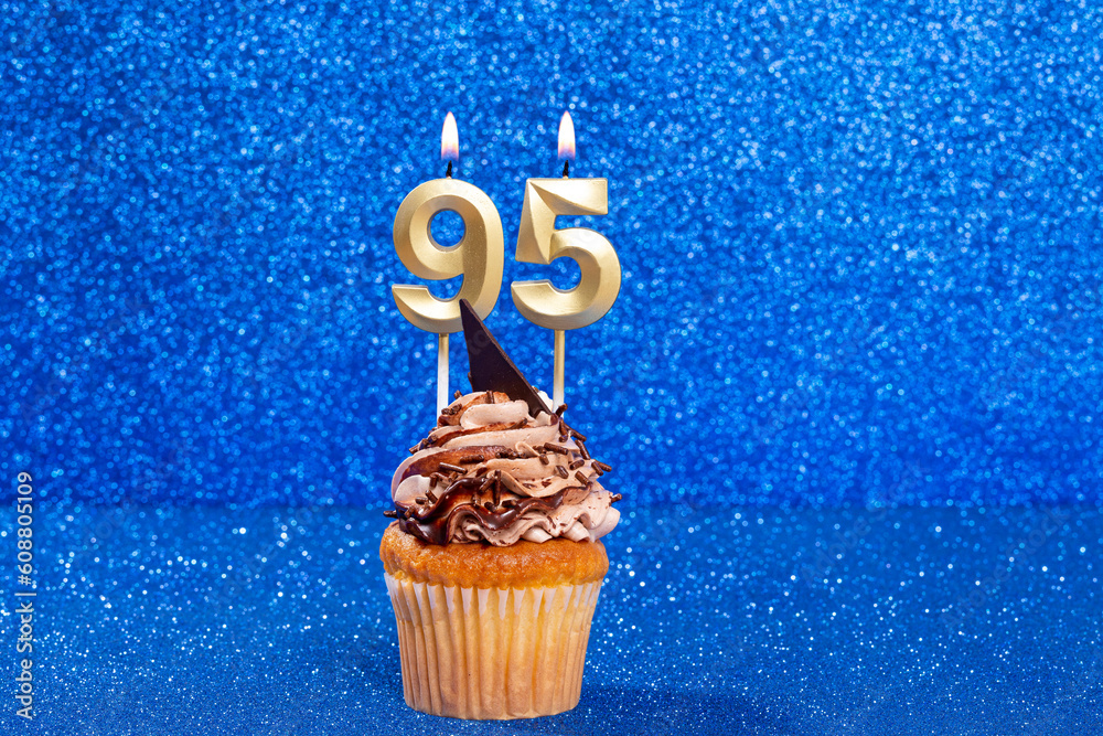 Cupcake With Number For Celebration Of Birthday Or Anniversary