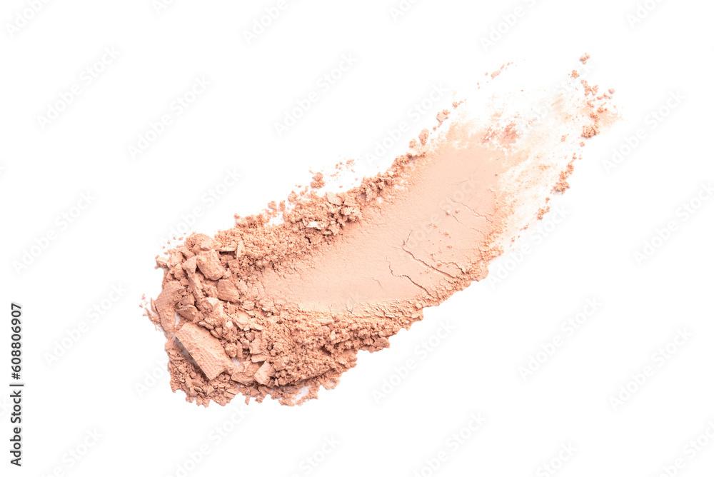 © Anna - Smear of broken eye shadow or face powder isolated on white background.