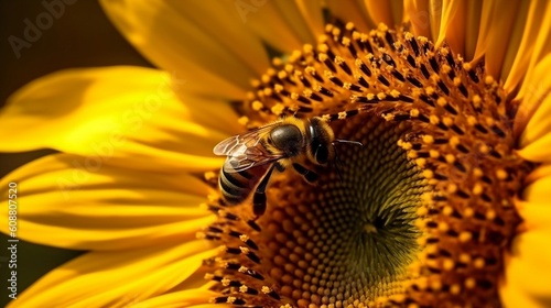 bee on sunflower