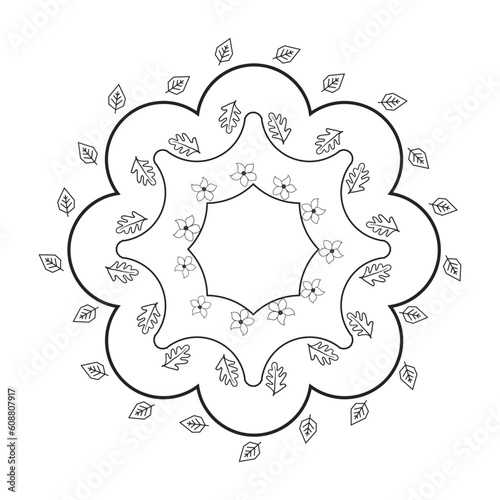 Mandala design for coloring book