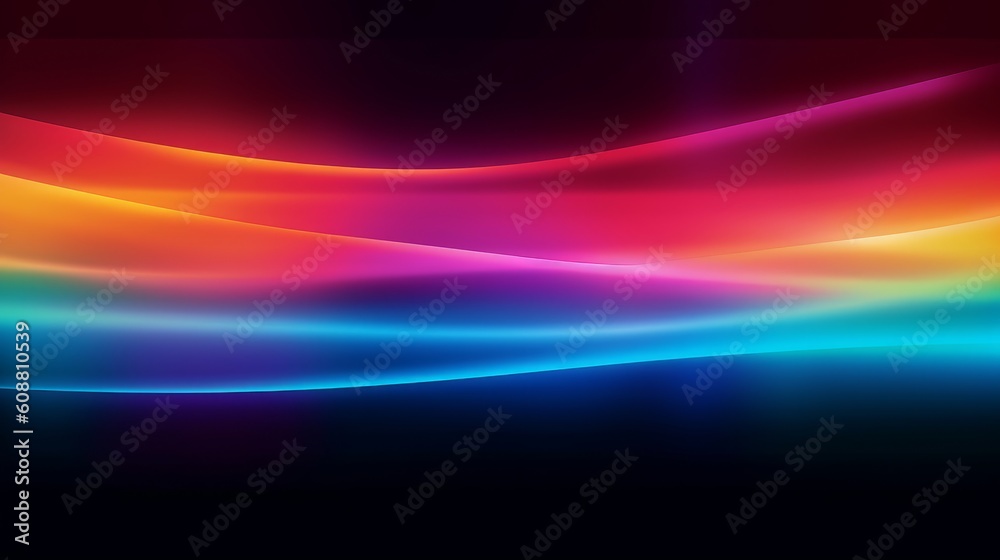 Gradient trendy vector neon light background copy space. Generative AI