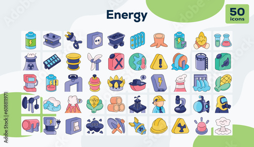 Energy color icons pack